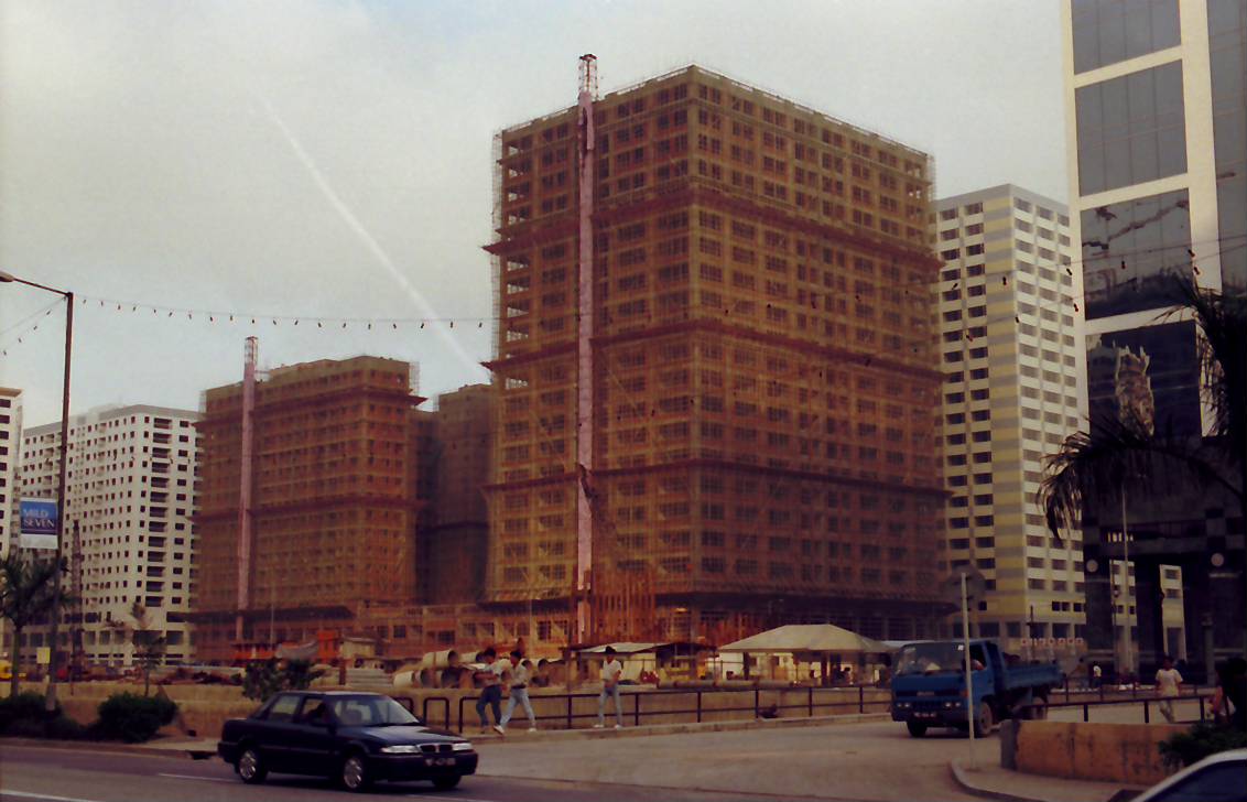 マカオの建設中の建物